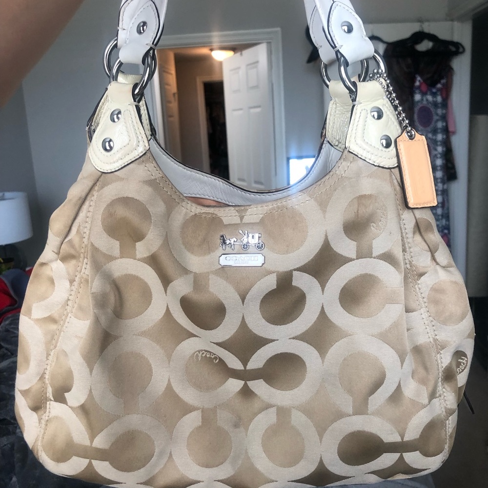 Coach tan medium handbag